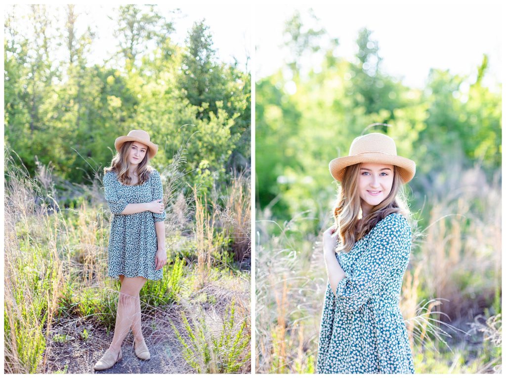 senior portraits in tall grass at Taylor Ranch | Senior Posing Inspiration | Asheville Senior Photographer
