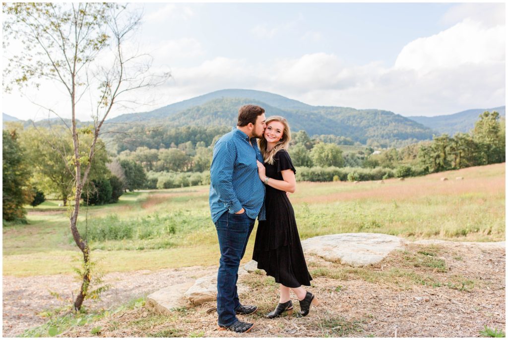 Engagement Photos with mountain views in NC