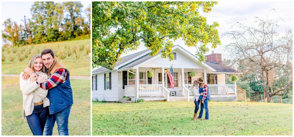 fall engagement photos at your country home in the mountains