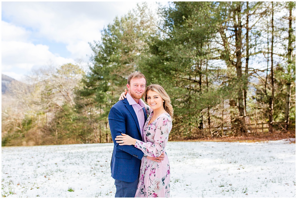 Rachel and Jacob at Taylor Ranch in the snow for their Valentines Day Session