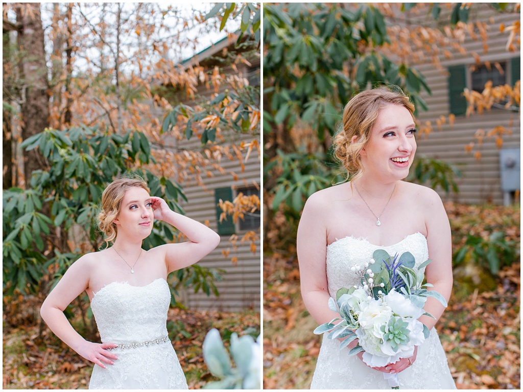 Winter bridal portrait session in Canton NC | Asheville Wedding Photographer