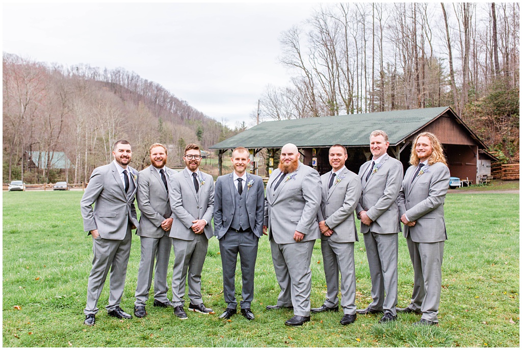Photo of the groom with his groomsmen.