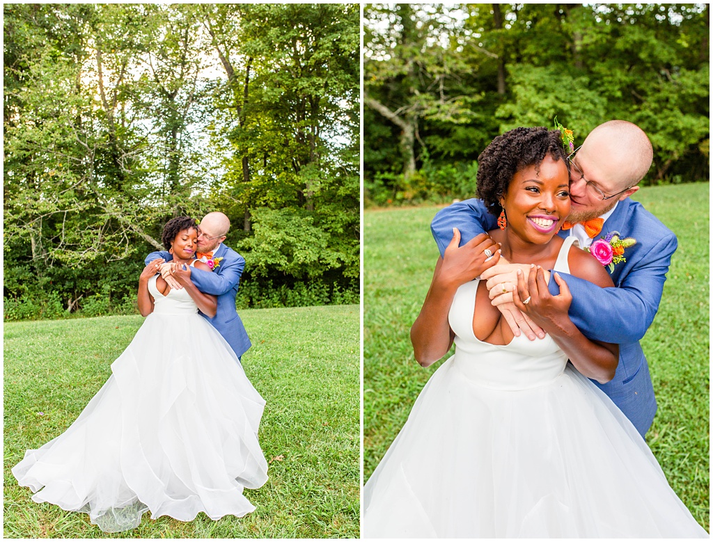 Bride and groom portraits in Asheville NC at The Ridge | Asheville Wedding Photographer