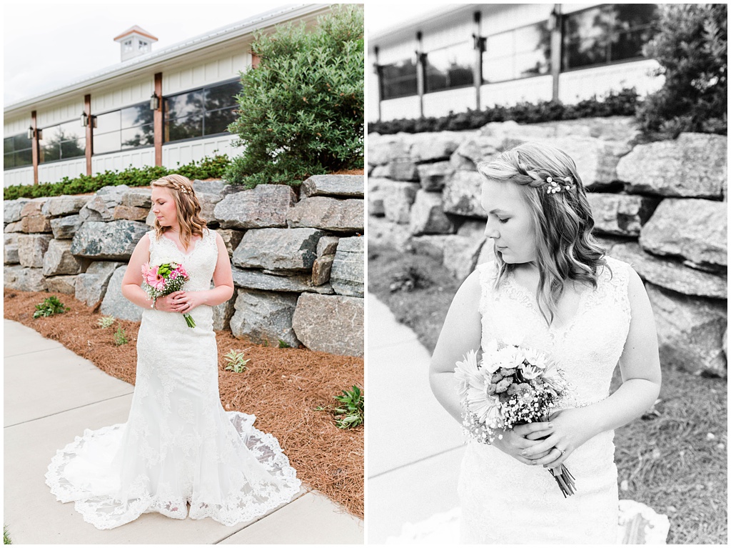 Spring bridal portraits in the mountains of NC at Chestnut Ridge.