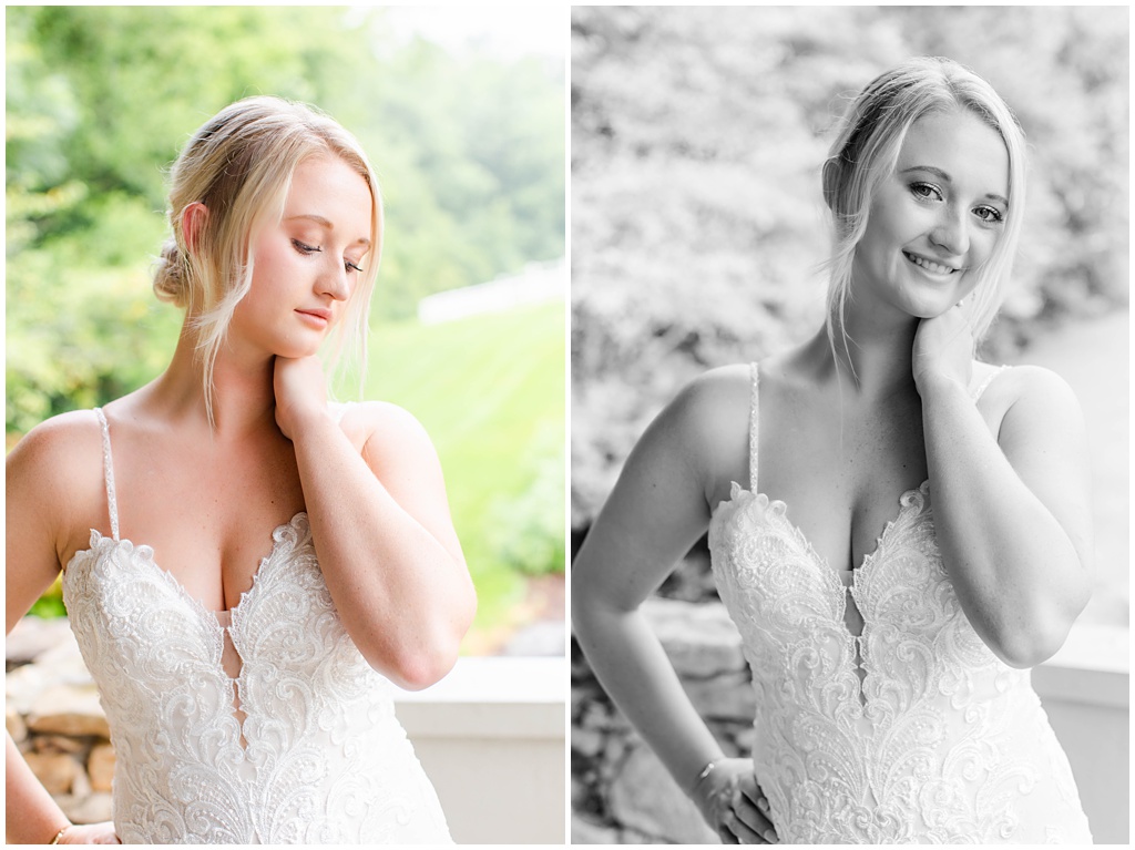 Summer bridal portraits at Country Willow Farm outside Asheville.
