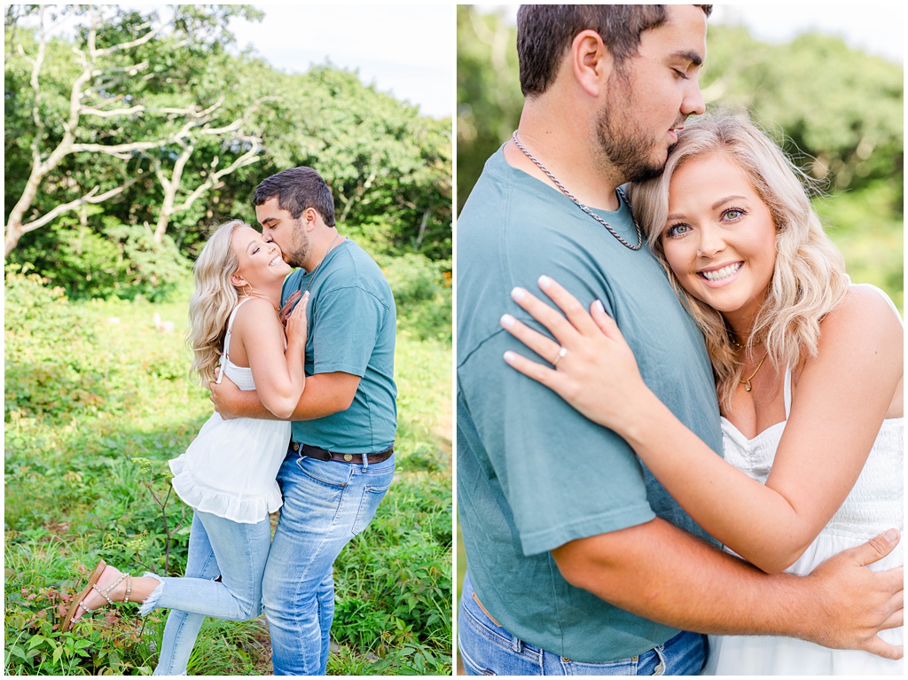 Joyful and fun engagement session at craggy gardens in Asheville, NC.
