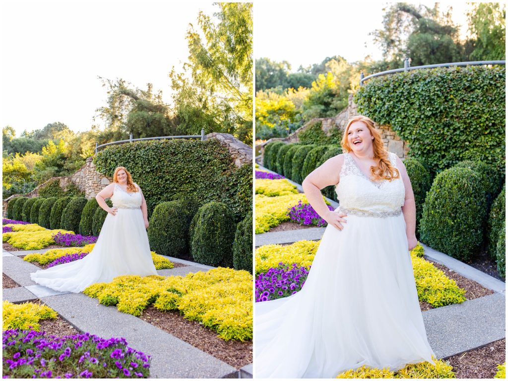 Purple and yellow bridal portraits in NC.
