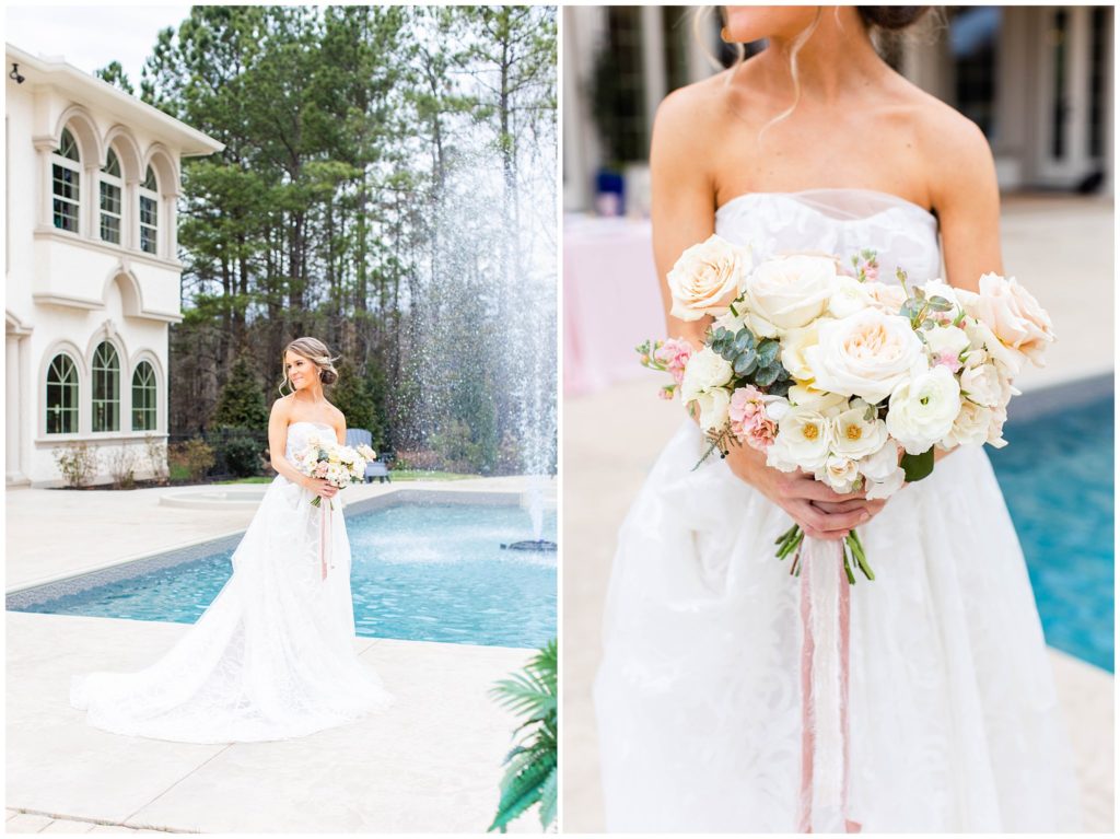 Pastel romantic bridal portraits | NC Wedding Photographer, Tracy Waldrop Photography