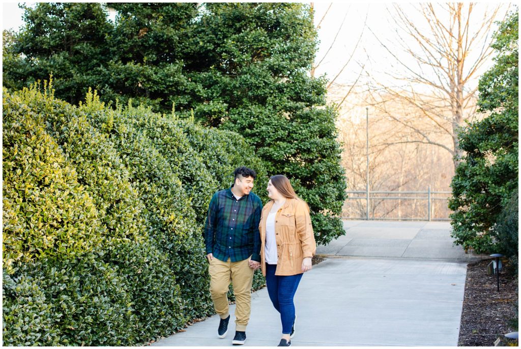 NC Arboretum winter engagement session | Asheville Engagement Photographer | Tracy Waldrop Photography