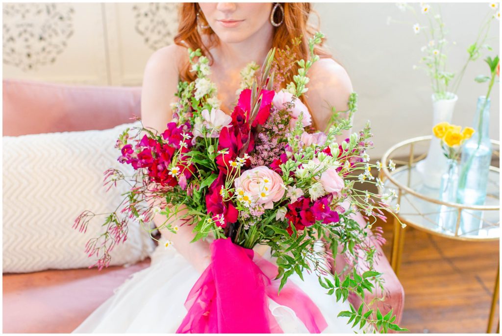 Pink bridal bouquet inspiration for a spring wedding | Tracy Waldrop Photography
