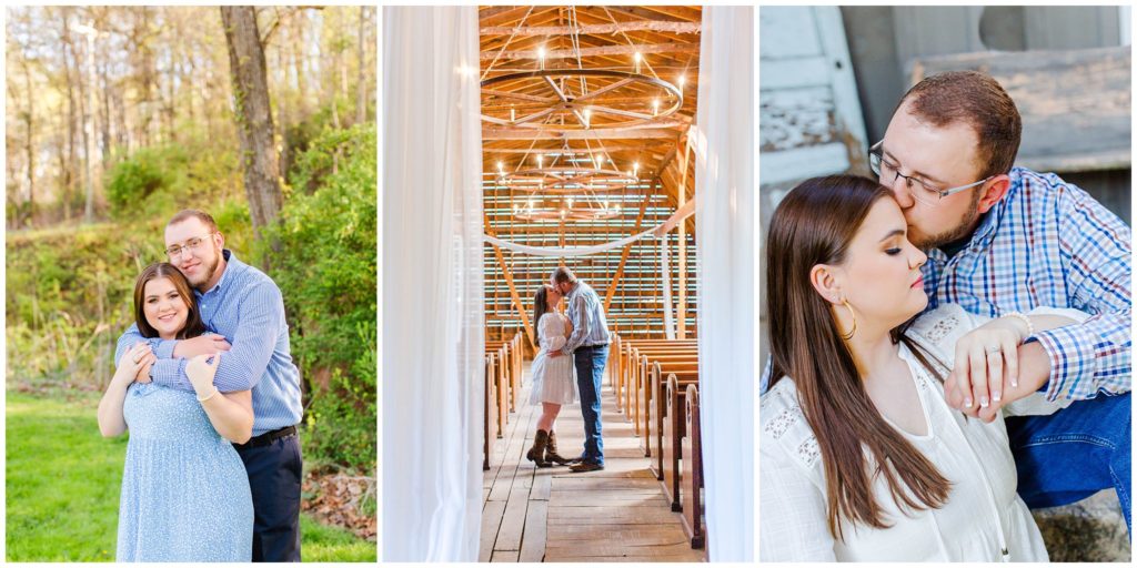 Engagement photos at the Barn at Honeysuckle Hill on a farm | Asheville Engagement Photographer