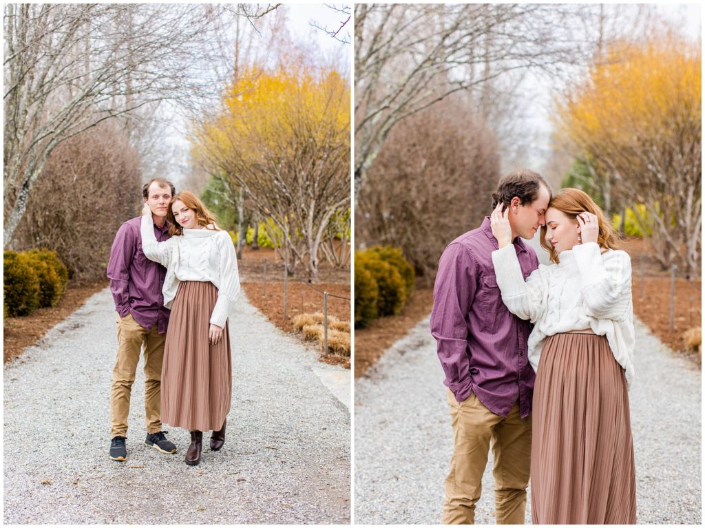 Engagement photos at the NC Arboretum in Asheville | Tracy Waldrop Photography