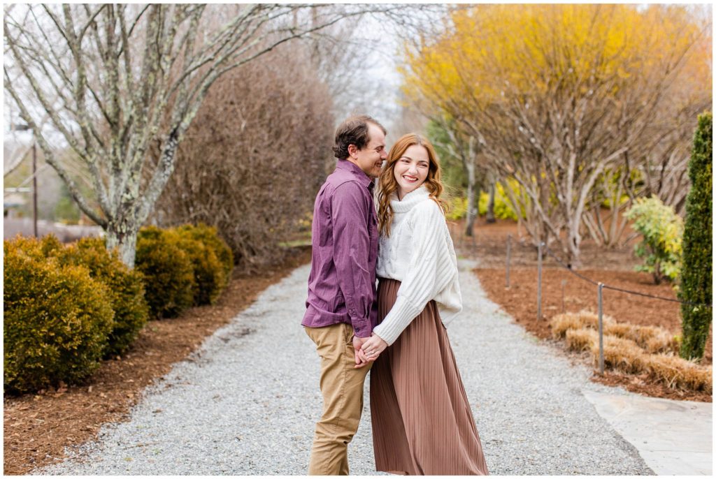Engagement photos at the NC Arboretum in Asheville | Tracy Waldrop Photography