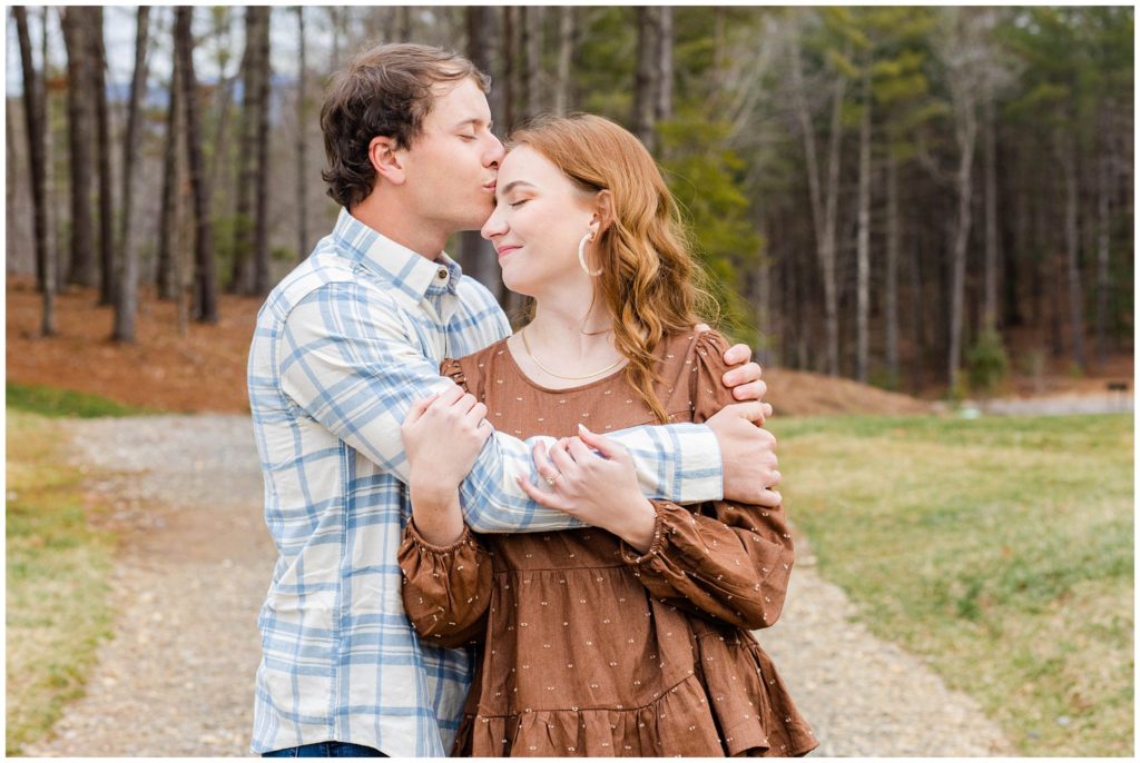 Romantic Engagement Photos in the woods in Asheville | Tracy Waldrop Photography
