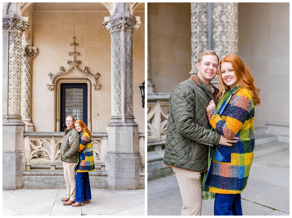couple shares engagement session together after their proposal at the Biltmore