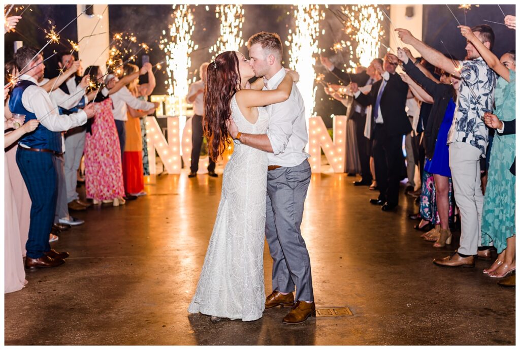 firework and sparkler exit for South Carolina wedding