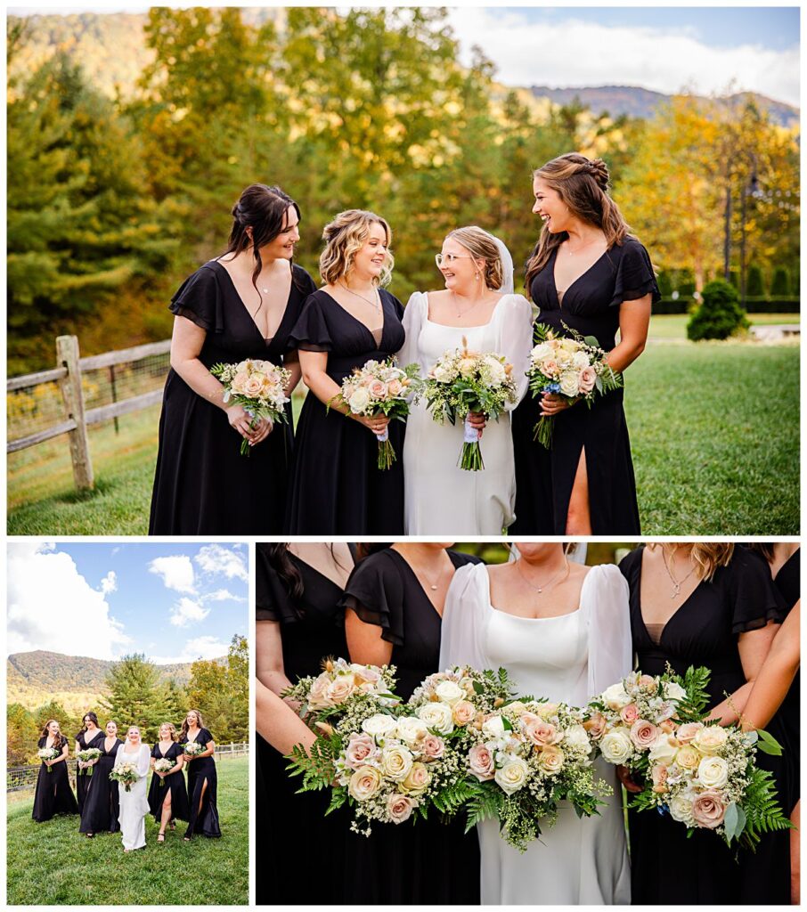 black and white gowns for dreamy fall wedding
