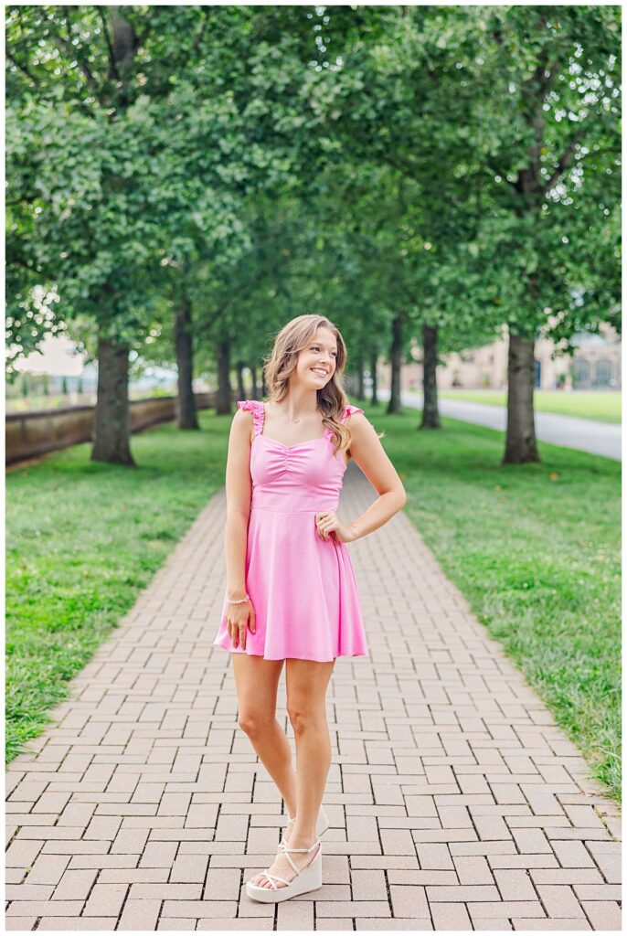 Springtime senior portraits at Biltmore Estate