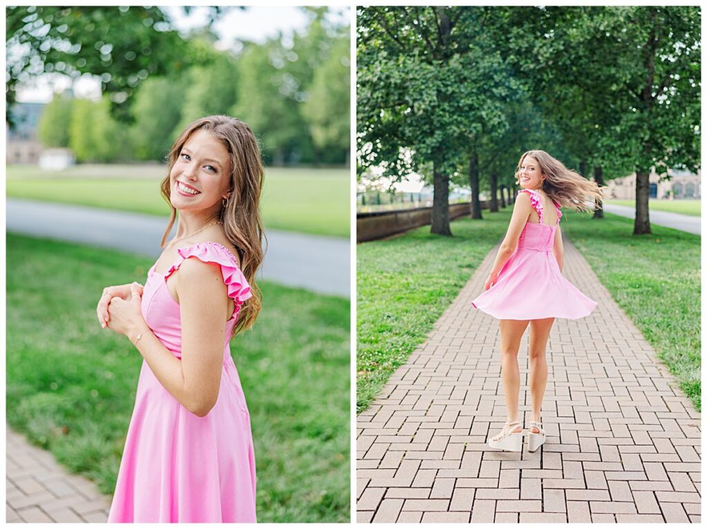 Springtime senior portraits at Biltmore Estate